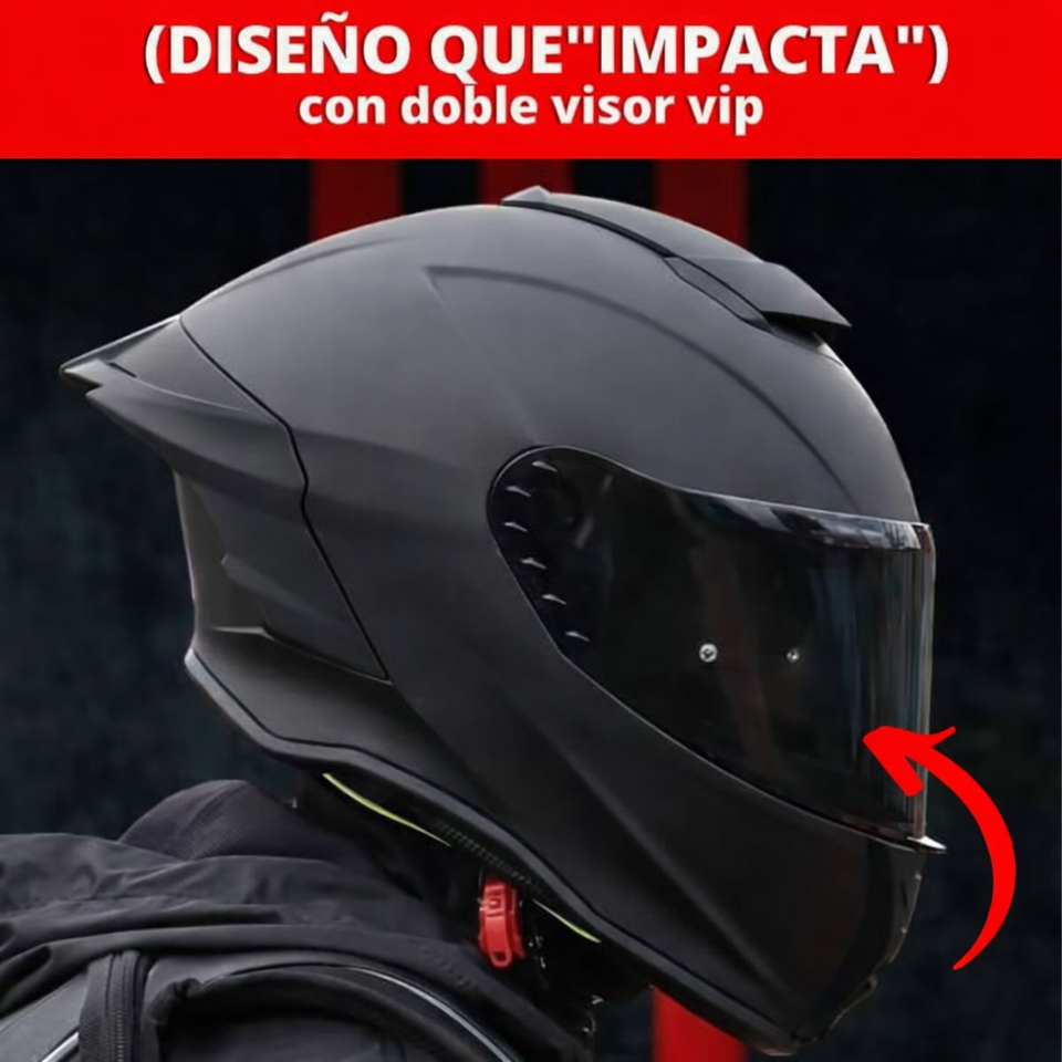 CASCO INTEGRAL AERODINAMICO DOBLE VISOR VIP PREMIUM