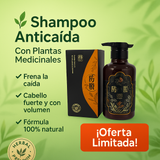 Shampoo Anticaída de Plantas Medicinales – Crecimiento Natural y Rápido 🌿