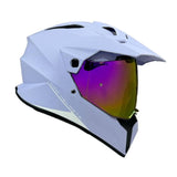 Casco Cross Premium Blanco Edición Limitada con Lentes Integrados