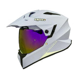 Casco Cross Premium Blanco Edición Limitada con Lentes Integrados